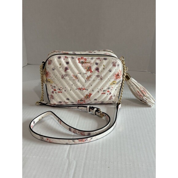 Aldo Crossbody Floral Vibrant Pattern Quilted Bag, Gold-Tone Hardware New W/Tag - Picture 2 of 16